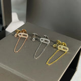 925 Sterling Silver French Ladies Earrings Classic Symbol 1:1