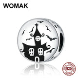 925 Silver Ghost Castle Charm Beads for Pendant Bracelet