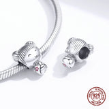 925 Silver Japanese Doll Charm for Bracelet Making DIY Jewelry