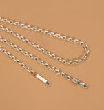 925 Sterling Silver Long Letter Clavicle Necklace