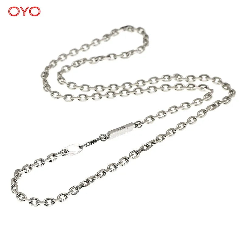925 Sterling Silver Long Letter Clavicle Necklace