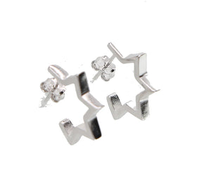 925 Silver Star Shape Women Earring