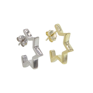 925 Sterling Silver Star Shape Women Earring