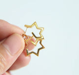 925 Sterling Silver Star Shape Women Earring