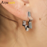 925 Sterling Silver Star Shape Women Earring