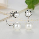 925 Silver Simulated Pearls Drop Earrings for Women