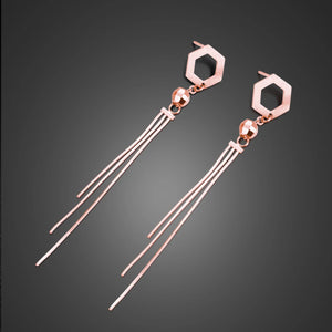 925 Sterling Silver Tassel Earrings Women Bohemia Jewelry
