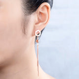 925 Sterling Silver Tassel Earrings Women Bohemia Jewelry