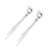 925 Sterling Silver Tassel Earrings Women Bohemia Jewelry