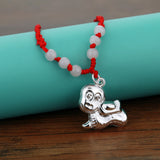 Sterling Silver Snake Red Rope Necklace Chinese Zodiac Jewelry