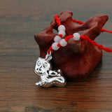 Sterling Silver Snake Red Rope Necklace Chinese Zodiac Jewelry