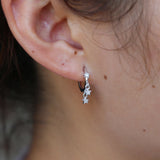 925 Silver Christmas Star Geometric Circle Earrings