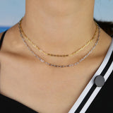 925 Sterling Silver Square Link Chain Necklace