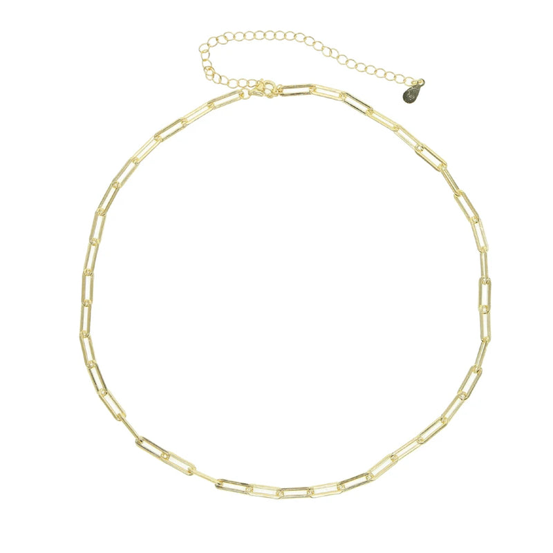 925 Sterling Silver Square Link Chain Necklace for Women