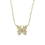 925 Sterling Silver Butterfly Charm Necklace
