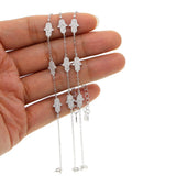 925 Silver CZ Hamsa Hand Charm Bracelet