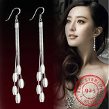 925 Sterling Silver Ear of Wheat Drop Earrings Women Jewelry