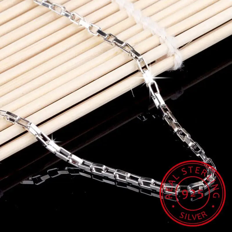925 Sterling Silver Men's Chain Necklace Jewelry No Fade Birthday Gift