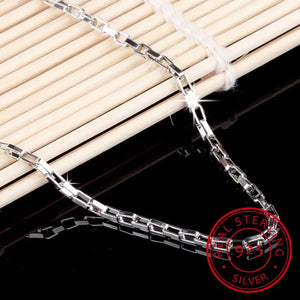 925 Sterling Silver Men's Chain Necklace Ladies' Jewelry Birthday Gift