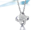925 Sterling Silver Crystal Women's Short Chain Necklace