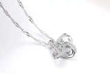 925 Sterling Silver Crystal Women's Short Chain Necklace