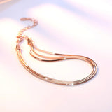 925 Sterling Silver Snake Chain Bracelet Women Allergy Free