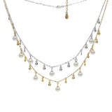 925 Silver Freshwater Pearl Choker Necklace CZ Statement Fine Jewelry