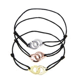 Men's 925 Silver Handcuff Bracelet with CZ Stones