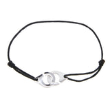 Men's 925 Silver Handcuff Bracelet with CZ Stones