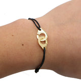 Men's 925 Silver Handcuff Bracelet with CZ Stones