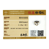 925 Silver Heart Beads with Stars Charm for Bracelet DIY