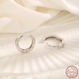 925 Sterling Silver Circular Earrings - Minimalist Fashion Jewelry