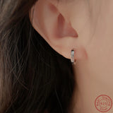 925 Sterling Silver Circular Earrings - Minimalist Fashion Jewelry