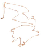 925 Silver CZ Station Long Chain Necklace 85cm 102cm Winter Sweater Chain