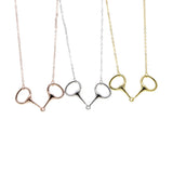 925 Silver Heart Lariat Necklace for Horse Lover Women