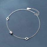 925 Silver Leaf Anklet Bracelet Beach Party Beads Anklets Women Jewelry