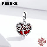 925 Sterling Silver Life Tree Pendant Charms for Bracelet Beads Jewelry Making