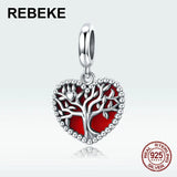 925 Sterling Silver Life Tree Pendant Charms for Bracelet Beads Jewelry Making