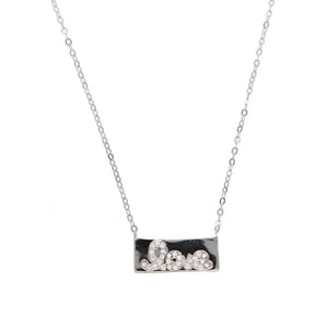 Sterling Silver CZ Love Letter Necklace Women Jewelry