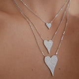 925 Silver CZ Heart Necklace for Lover - Romantic Jewelry