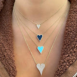 925 Silver CZ Heart Necklace for Lover - Romantic Jewelry