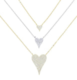 925 Silver CZ Heart Necklace for Lover - Romantic Jewelry