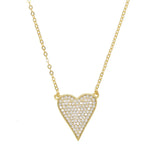 925 Silver CZ Heart Necklace for Lover - Romantic Jewelry