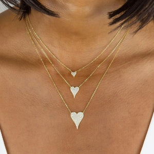925 Silver CZ Heart Necklace for Lover - Romantic Jewelry