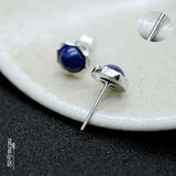 925 Silver Natural Green Stone Earrings