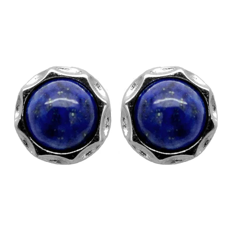 925 Silver Natural Green Stone Earrings