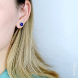 925 Silver Natural Green Stone Earrings
