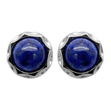 925 Silver Natural Green Stone Earrings