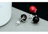 925 Sterling Silver Natural Agate Earrings