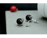 925 Sterling Silver Natural Agate Earrings